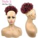 Afro Puff Drawstring Ponytail with Bangs Pineapple Updo Hair for Black Women Short Kinky Curly Ponytail Bun with 2 Bangs(#1B/BUG) 1 ponytail+ 2 bangs T1B/BUG - Buy Online on GoSupps.com