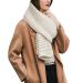 HANXIULIN Women's Scarf Warm Cashmere Scarf Wrap Turban Casual Wrap Scarf Women's Knitted Scarf with Wool Women's Scarf One Size White