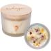 Christmas Candle Natural Soy 3 Wick Candle with Gift Box Infused Healing Crystals and Flowers Best Gift for Christmas Over 55 Hours Burning (Apple and Cinnamon)