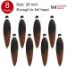 Xtrend 8 Packs 26 Inch Ombre Brown EZ Braiding Hair Extensions Pre Stretched for Box Braids Yaki Straight Kanekalon Fiber Pre Stretched Crochet Braiding Hair Extension T30# 26 Inch (Pack of 8) T30# - Buy Online on GoSupps.com