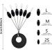 Catime 600 Pieces 6-in-1 Rubber Fishing Bobber Stoppers - Black Oval Silicone Trout Stopper Set for Rivers & Lakes - Buy Online on GoSupps.com