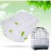 Birdcage Nylon Mesh Net Cover Guard - L Size White | Pet Birds Parrot Cage Seed Catcher Skirt | Soft Ventilated Design - Buy Online on GoSupps.com