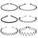 Lurrose 6Pcs Unisex Wavy Headband Metal Hair Hoop Ordinary Headwear Hair Accessories for Women Men