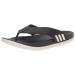 adidas Women's Adilette Comfort Flip Flop Slide Sandal 8 Black/White/Black