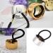 4-Piece Metal Circle Hair Cuff Set - Elastic Ponytail Holders & Hair Accessories for Women & Girls in Magenta - Buy Online on GoSupps.com