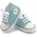 BAIELey Baby High Top Canvas Sneakers - Green, 0-6 Months - Buy Online on GoSupps.com