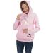 Kei Tomlison Unisex Big Pouch Hoodie | Fleece Pet Dog Carrier Sweatshirt - Pink, Medium - Buy Online on GoSupps.com