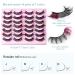 Colored Russian Strip Lashes - D Curl Color Eyelashes | 14 Pairs Natural Wispy Faux Mink Multipack - Buy Online on GoSupps.com