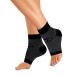 OrthoSleeve FS6 Compression Foot Sleeve (One Pair) for Plantar Fasciitis, Heel Pain, Achilles Tendonitis and Swelling Large Black
