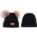 Baby Pom Pom Hat - Infant Toddler Winter Beanie Cap in Red - Buy Online on GoSupps.com