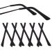 Eyeglass End Tips, 10 Pairs Silicone Anti-Slip Ear Sock Pieces Tube Sleeve Eyewear Soft Replacement Tips ONLY for Thin Slim Wire Eyeglass Sunglasses Legs - Black