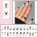 24 Pcs Heart Oval False Nails Short Black French Press on Nails - Funky Nude Fake Nails with Nail Glue - Almond Stick on Nails for Women - Nail Art Essential - Buy Online on GoSupps.com