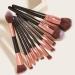 10-Piece Black Makeup Brush Set - Super Large Foundation Brushes | Uniform Size D - Buy Online on GoSupps.com