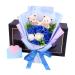 Soap Flower Bouquets Floral Arrangement Craft Art Scented Valentines Day Gifts for Garden Indoor Outdoor Pets Students Friends Blue