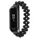 Ruirdot compatible with mi band 5 ligaments handmade fashion women girls elastic pearl bracelet quick lock girl watch bracelet replacement bracelets for mi band 5/mi band 6 r05