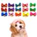 Tsuwno dog hair jewelry: 15 pieces. Dog hair loops with rubber band for long-haired pets.Colorful accessories for dogs cats & puppies in a random color selection.