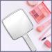 Aesorad Water Ripple Square Handheld Mirror - Large 6.2x11 Inches for Women, Electroplate Silver Travel Makeup Mirror - Buy Online on GoSupps.com