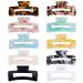 10 Pcs Square Hair Claw Clips , Non-slip Banana Clips , Fashion Tortoise Shell Claws Multi-Color for Women Girls , Strong Hold Clips