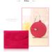 MILESI Cherry Blossom Mini Round Makeup Mirror with Leather Holster - Peach Red Gift for Women - Buy Online on GoSupps.com