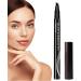 Four-Headed Eyebrow Pencil | 3D Liquid Eyebrow Makeup Pencil Long-Lasting Formula Eyebrow Makeup Tool for Dating Parties Anniversary and Daily Use D: Black - Buy Online on GoSupps.com