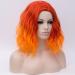 Buy Women's Short Orange Wig - 40cm Curly Imitation Real Hair for Halloween & Cosplay - Buy Online on GoSupps.com