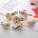 Schnuller Clip Set - 10pc Wooden Nipple Holders & Dummy Clips for Kids | DIY Pacifier Closure Chains | Perforated Wood Color - Buy Online on GoSupps.com