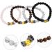 SOIMISS Crystal Stone Yoga Decor 4pcs Beaded Wrist Chain for Couples | Chakra Copper Beads Bracelet | Motion Sickness Relief - Buy Online on GoSupps.com