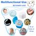 Denture Case Kit with 2 Cups, Brushes, and Portable Box - Travel-Friendly Storage and Cleaning Solution in Blue & Purple - Buy Online on GoSupps.com
