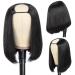 AliPearl Brazilian Straight Human Hair U Part Bob Wig - 10 inch, 180% Density, Natural Black - for Black Women - Buy Online on GoSupps.com