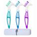 YKKJ 3 pieces denture toothbrush hard denture brush for cleaning dentures oral care plaque removal.