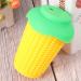 Vosarea 300ml Corn Shape Silicone Cup with Straw Leakproof Silicone Tumbler Travel Mug Coffee Mug Beer Cup Water Coffee Cup for Home Travel Gym - Buy Online on GoSupps.com