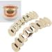 Gag Teeth Hip Hop Teeth Set Alloy Golden False Teeth Decoration Brace for Halloween Costume Party Favors Photos Props  - Buy Online on GoSupps.com
