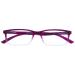 Opulize sea glasses Blue light filter narrow frame spring hinges improve the sleep computer glasses gaming reflective men B9 +3.00 diopters purple