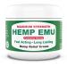 Hemp Emu Hemp Cream - Organic Hemp Oil Muscle Rub - Naturally Soothe Discomfort in Joints Back Knees with Premium Menthol Cream & Eucalyptus Essential Cream - Made in USA - 4oz