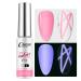 Gel Nail Polish - Neon Pink Nail Gel Polish Glow in The Dark Soak Off UV Nail Gel Fluorescent Gel Liner Nail Art for Nails French Manicure Drawing Painting DIY Women Girl Fluorescent Pink