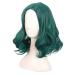 Mapofbeauty 14 Dark Pine Green Short Curly Bob Wig | Synthetic Wavy Hair for Parties & Cosplay - Buy Online on GoSupps.com
