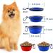 Buy Moacc Foldable Silicone Dog Bowls - 2 Pieces Travel Bowl for Dogs & Cats | Durable Portable 1000ml Safe Design with Mountain Staligs Buckle - Blue & Red - Buy Online on GoSupps.com