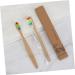 FRCOLOR 9 Pcs Sustainable Soft Bristle Toothbrush Set | Eco-Friendly Bamboo Travel Toothbrush & Kraft Box - Buy Online on GoSupps.com
