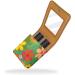Travel Lipstick Organizer Case | Portable Makeup Bag with Mirror | Floral Design on Green | Shop Internationally - Buy Online on GoSupps.com