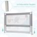 Baby Joy 57-Inch Bed Rail for Toddlers - Height Adjustable & Foldable Guard with Breathable Mesh - Grey - Buy Online on GoSupps.com
