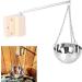 Aroma bowl sauna 350 ml sauna bowl stainless steel sauna aroma bowl sauna accessories for spa sauna vaporizer shell hanging bowl cup of oil bowl dish room accessories 350 ml aroma bowl sauna
