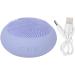 Electric Facial Cleanser Waterproof 5 Times Heating Energy Skin-friendly Facial Cleansing Brush USB Charging for All Skin Types for Deep Cleansing (Purple) - Buy Online on GoSupps.com