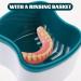 MILISTEN Denture Case with Sieve - Green Storage Box for Teeth & Rinsing Basket | Durable Travel Denture Cup with Lid - Buy Online on GoSupps.com