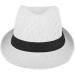 WESTEND Unisex Short Brim Fedora - White | Large-X-Large | Hats for Men & Women - Buy Online on GoSupps.com