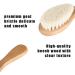 4 Piece Baby Hair Brush Set with Natural Goat Bristles - Prevent & Treat Cradle Cap, Wooden Comb - Ideal Baby Registry Gift - Buy Online on GoSupps.com