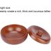 Plplaaoo Wooden Shaving Soap Bowl for Men - Artisan Shaving Shell with Lid | Premium Shaving Accessories for Soap & Cream - Buy Online on GoSupps.com