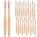 LYGIV 20PCS Bamboo Toothbrushes Soft Bristles Biodegradable Natural Wooden Toothbrush for Men Women White Portable Plastic Free Eco-Friendly Tooth Brush Men Women Travel