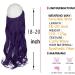 OMGREAT Halo Hair Extensions 18 Inch Curly Wavy Invisible Wire Deep Purple - 4.2 Oz | Women's Secret Crown Hairpiece - Buy Online on GoSupps.com