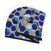 Blue Hexagon & Diamond Coral Velvet Dry Hair Cap | Travel Pool & Bath Use - Buy Online on GoSupps.com
