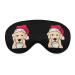 Santa Golden Retriever Sleep Mask Eye Cover for Sleeping Blindfold with Adjustable Strap Blocks Light Night Travel Nap for Men Women